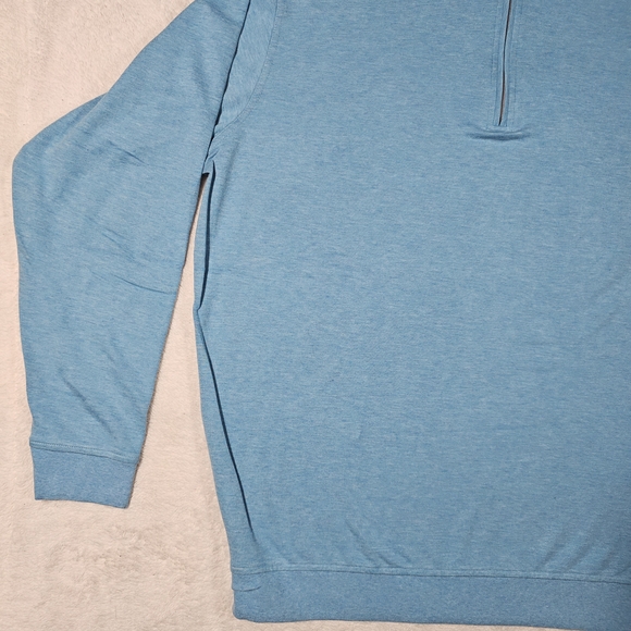 Men's Light Blue Quarter-Zip Sweater - Picture 7 of 15